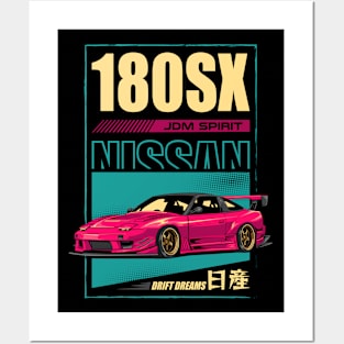 Nissan 180SX JDM Car Posters and Art